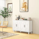 Mobile Multiuso 4 Ante 120x37x75 cm in MDF Bianco