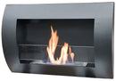 Camino a Bioetanolo da Parete 63x45 cm Bauer Round Nero