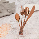 Servizio Set di Posate 24 Pezzi in Acciaio Inox VdE Tivoli 1996 Drop Rame Lucido