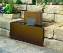 Fontana a Cascata da Giardino 100x45xH90 cm in Metallo con Pompa Corten