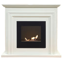 Camino a Bioetanolo da Terra 91x32x86 cm Struttura in Legno Bianco