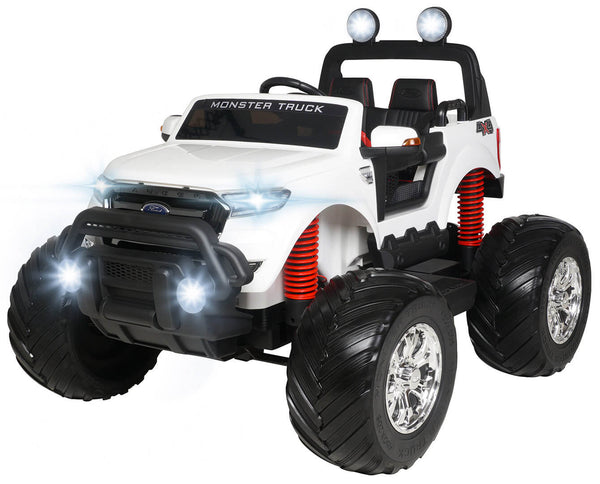 Macchina Elettrica per Bambini 2 posti Fuoristrada 12V con Licenza Ford Monster Truck 4x4 Bianca acquista