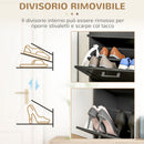 Scarpiera Salvaspazio Design Moderno 2 Cassetti Ribaltabili 54x24x82,5 cm Nero 