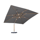 Ombrellone da Giardino Decentrato 4x4m Roma Wood nero