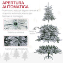 Albero di Natale Artificiale Innevato 180 cm 1321 Rami Verde 