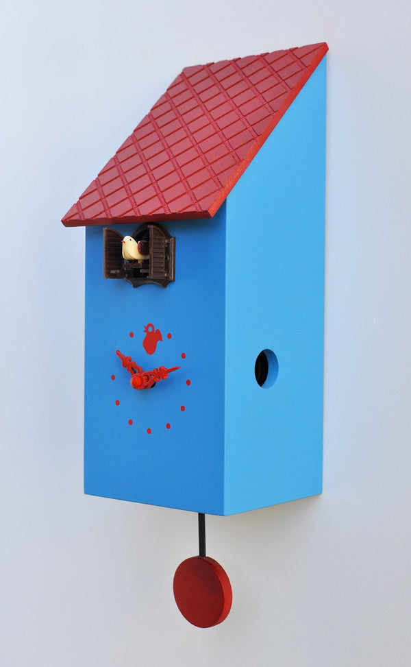 Orologio a Cucù da Parete 13x30x12 cm Pirondini Italia Portofino Blu Chiaro online