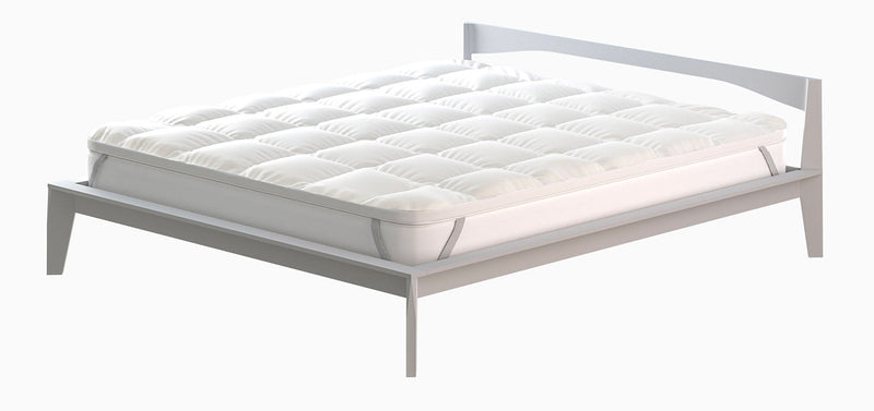 Topper Trapuntato 600 gr/mq con Elastici Plus Bianco Varie Misure