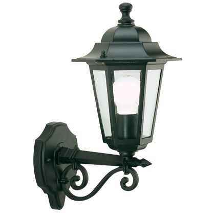 Lampada Applique Media in Alto Colore Nero per Esterno Linea Esagonale Sovil prezzo