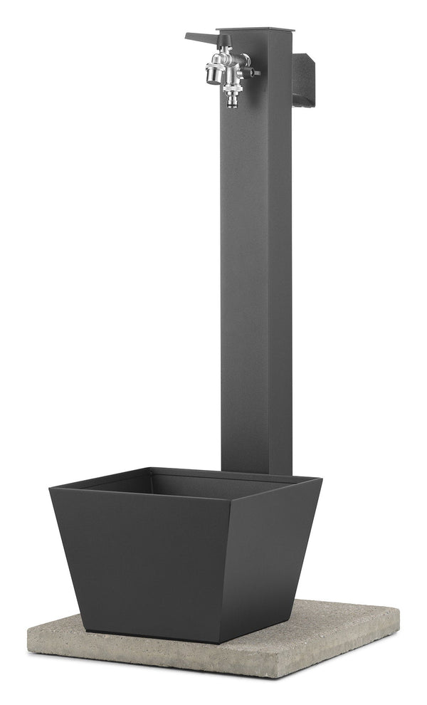 sconto Fontana da Giardino con Rubinetto Base Vaschetta e Portagomma Belfer 42/QRRV Antracite