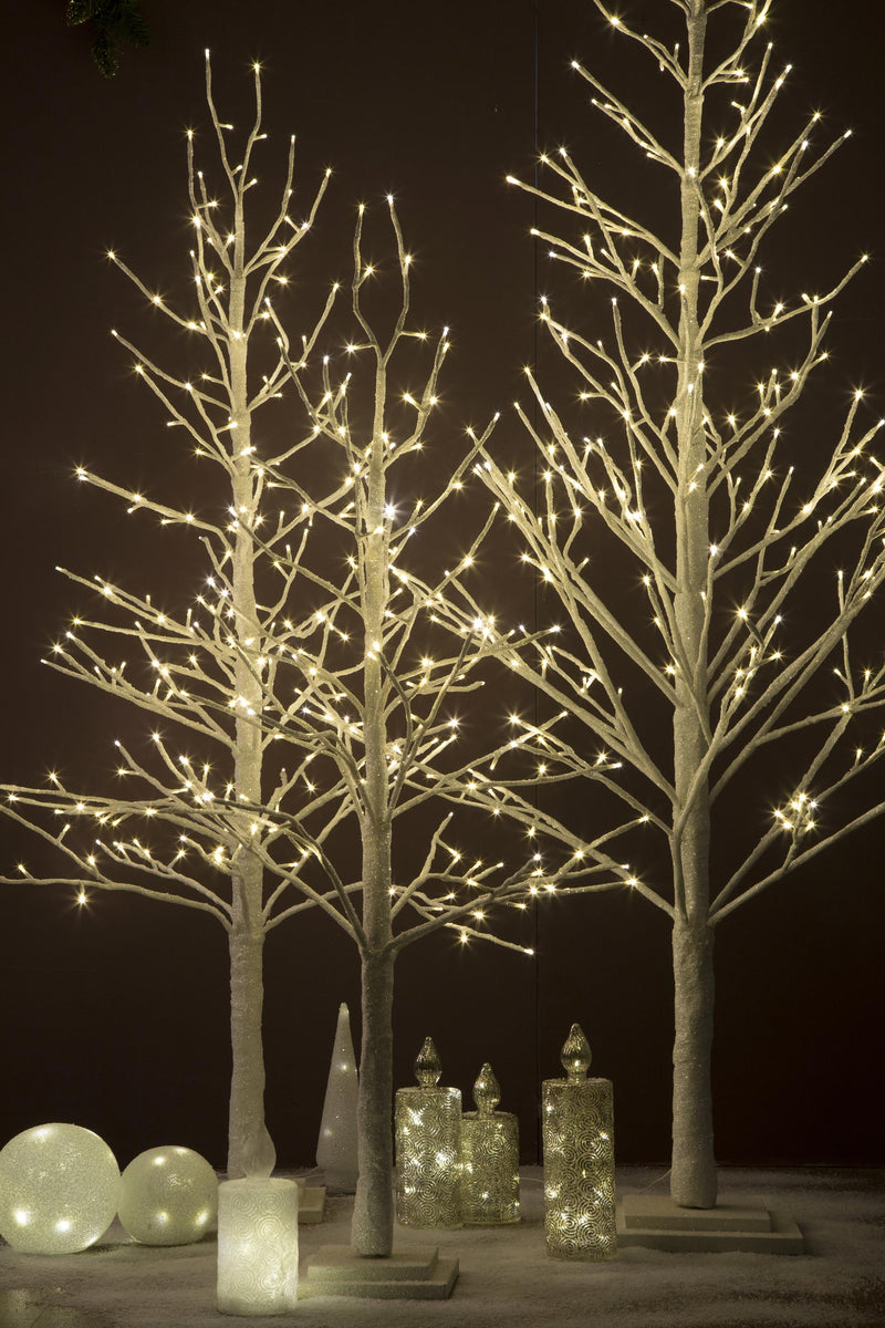 Faggio H180 cm con 270 Led e Movimento per interno Bianco