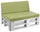 Cuscini per Pallet 120x80 cm Seduta e Schienale in Similpelle Mariotti Reforma Lime