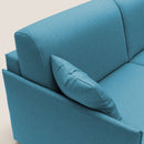 Divano Letto 2 Posti 149x90x96 cm in Tessuto Azzurro
