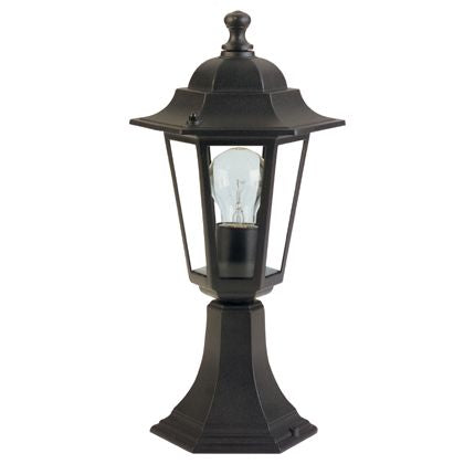 acquista Lampada Palo Paletto da Cancello Colore Nero per Esterno Linea Mini Esagonale Sovil