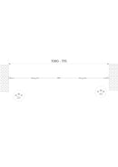 Porta Parete Doccia 2 Ante a Libro in Cristallo Trasparente 6mm H190 Varie Misure