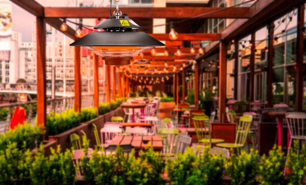 Stufa da Esterno Lampada Riscaldante Elettrica a Sospensione 1500W Art-Eco GS1500