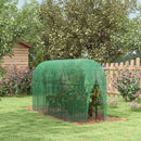 Serra per Piante a Rete con Porta a Cerniera e Picchetti a Terra 3x1x1,5m  Verde