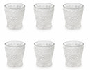 Set 6 Bicchieri Ø8x9 cm in Vetro Villa d'Este Home Tivoli Prisma Trasparenti