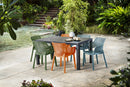 Set 6 Sedie da Giardino 61x54x79h cm Keter Elisa Chair Verde Arancio e Azzurro