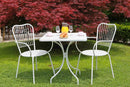 Tavolo da Giardino 80x80x71 cm in Ferro Ivrea Bianco