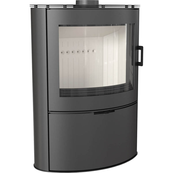 sconto Stufa a Legna 6/12KW in Acciaio Flig Houston Nera