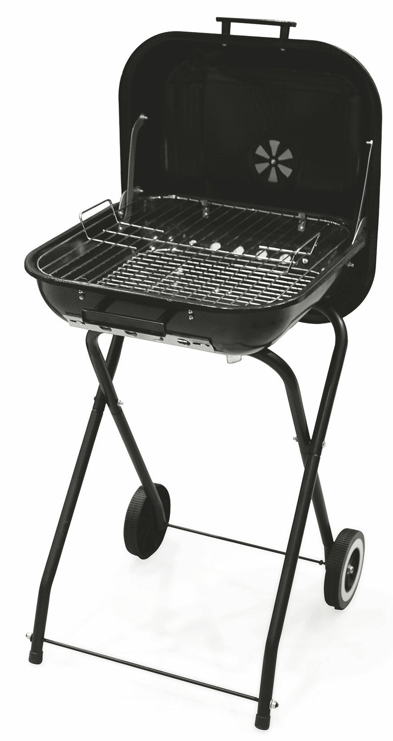 Barbecue a Carbone Carbonella Quadrato 46x46 cm Soriani Nero