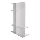 Porta TV a Parete 100x50x170,4 cm con 3 Ripiani Loki A Bianco Spatolato