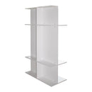 Porta TV a Parete 100x50x170,4 cm con 3 Ripiani Loki A Bianco Spatolato
