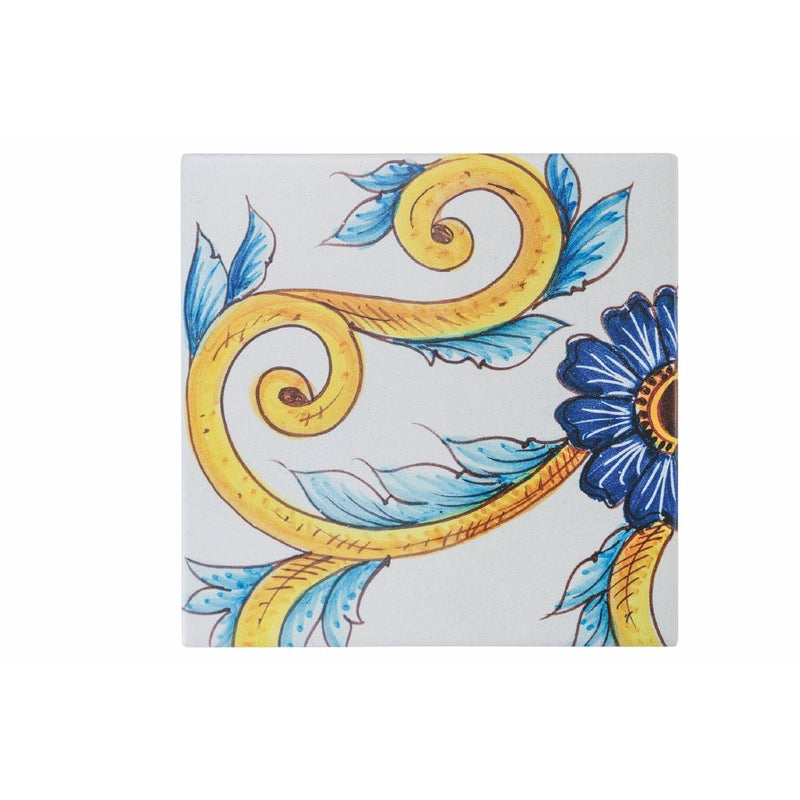 Set 6 Sottobicchieri 10x10x1 cm  in Ceramica VdE Tivoli 1996 Le Riggiole