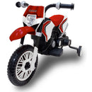 Moto Elettrica per Bambini 6V Kid Smile Motocross Bianca
