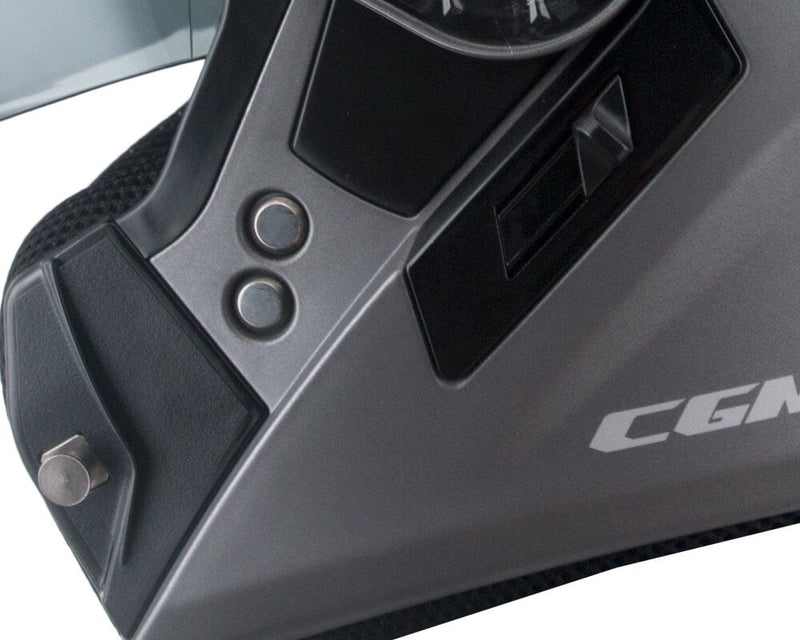 Casco Integrale per Scooter Visiera Lunga CGM Berlino 508A Grigio Opaco Varie Misure