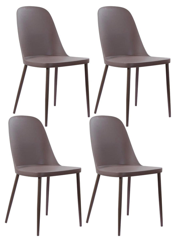 Set 4 Sedie 46x55xH80 cm in Polipropilene Tamara Visone prezzo