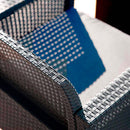 Set da Giardino Divano 2 Poltrone e Tavolino in Polipropilene Antracite