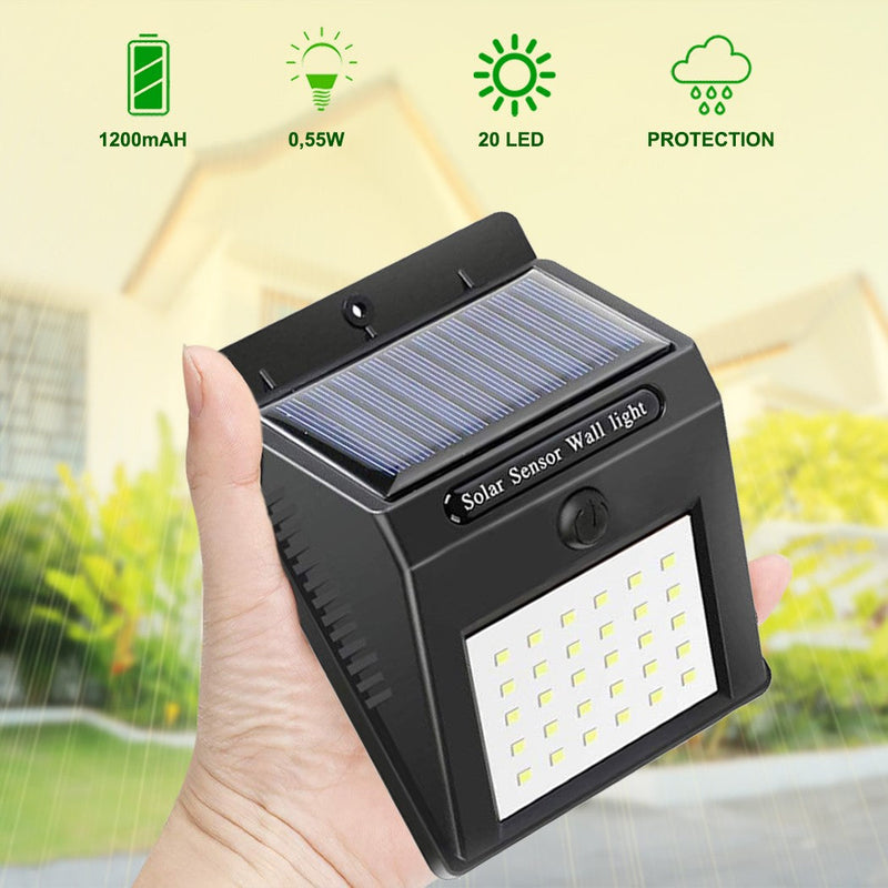 Lampione Solare Led Esterno Faretto LED Solare Esterno Licwshi - Sensore Movimento 120°, 4 Modalità, IP65 Impermeabile Per Giardino E Garage Faretto Solare Esterno - Foto 7