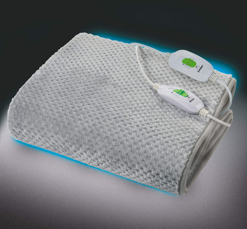 Coperta Termica Elettrica Matrimoniale 120W Kooper Pisolona Alveare Grigia