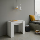 Consolle Allungabile 90-204x48x77 cm in Nobilitato Bianco
