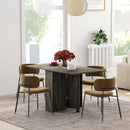 Tavolo Salvaspazio a Ribalta 140x75x74 cm fino a 6 Persone Rivestimento in Melamina Grigio  