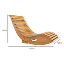 Sedia a Dondolo da Giardino a S con Seduta Ergonomica 130x60x60 cm in Legno di Abete e di Pino