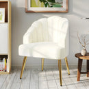 Poltrona Imbottita 63x65x84 cm in Velluto Bianca