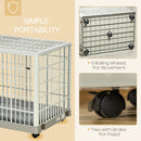Gabbia per Cani 81x55,5x62,5 cm in ABS e PP Beige
