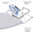Asse da Stiro Confort Profi 125x48 cm con Supporto per Caldaia Estraibile e Ripiano In Acciaio