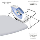 Asse da Stiro Confort Profi 125x48 cm con Supporto per Caldaia Estraibile e Ripiano In Acciaio