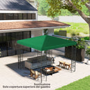 Copertura per Gazebo da Giardino 3x3 m in Tessuto Oxford 600D Verde   
