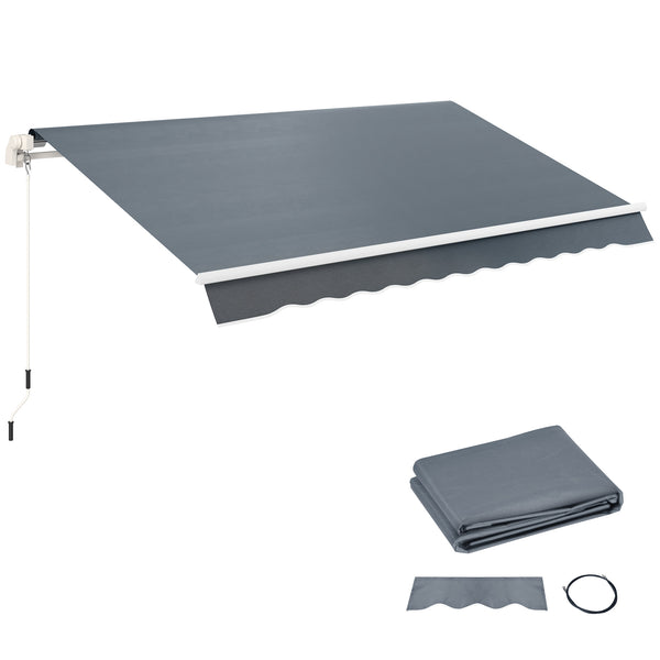 sconto Telo di Ricambio Tenda Parasole Retrattile 282x250 cm in Poliestere Anti UV 50+ Grigio