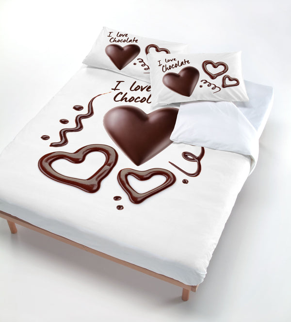 Copripiumino con Stampa sul Sacco e Federe Cuore di Cioccolato online