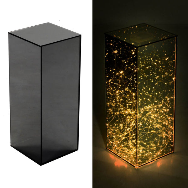 Lampada a LED da Tavolo in Vetro 20x20H50cm Quadro acquista