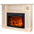 Camino Elettrico da Pavimento 92,9x120x28 cm Effetto Fiamma 1500W Miracle & Zakinthos Avorio