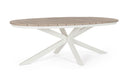 Tavolo Ovale da Giardino 218x115x75h cm in Alluminio e Polywood Zelmar Timber e Vapor  
