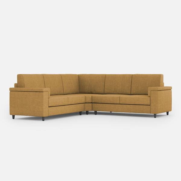 prezzo Divano Angolare 5 Posti 246x246x85 cm Marrak in Tessuto Ocra