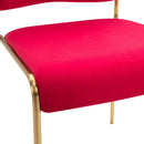 Set 4 Sedie in Metallo e Poliestere  Rosse