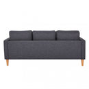 Divano 3 Posti Ramsey 180x73x82 h cm in Tessuto Grigio scuro